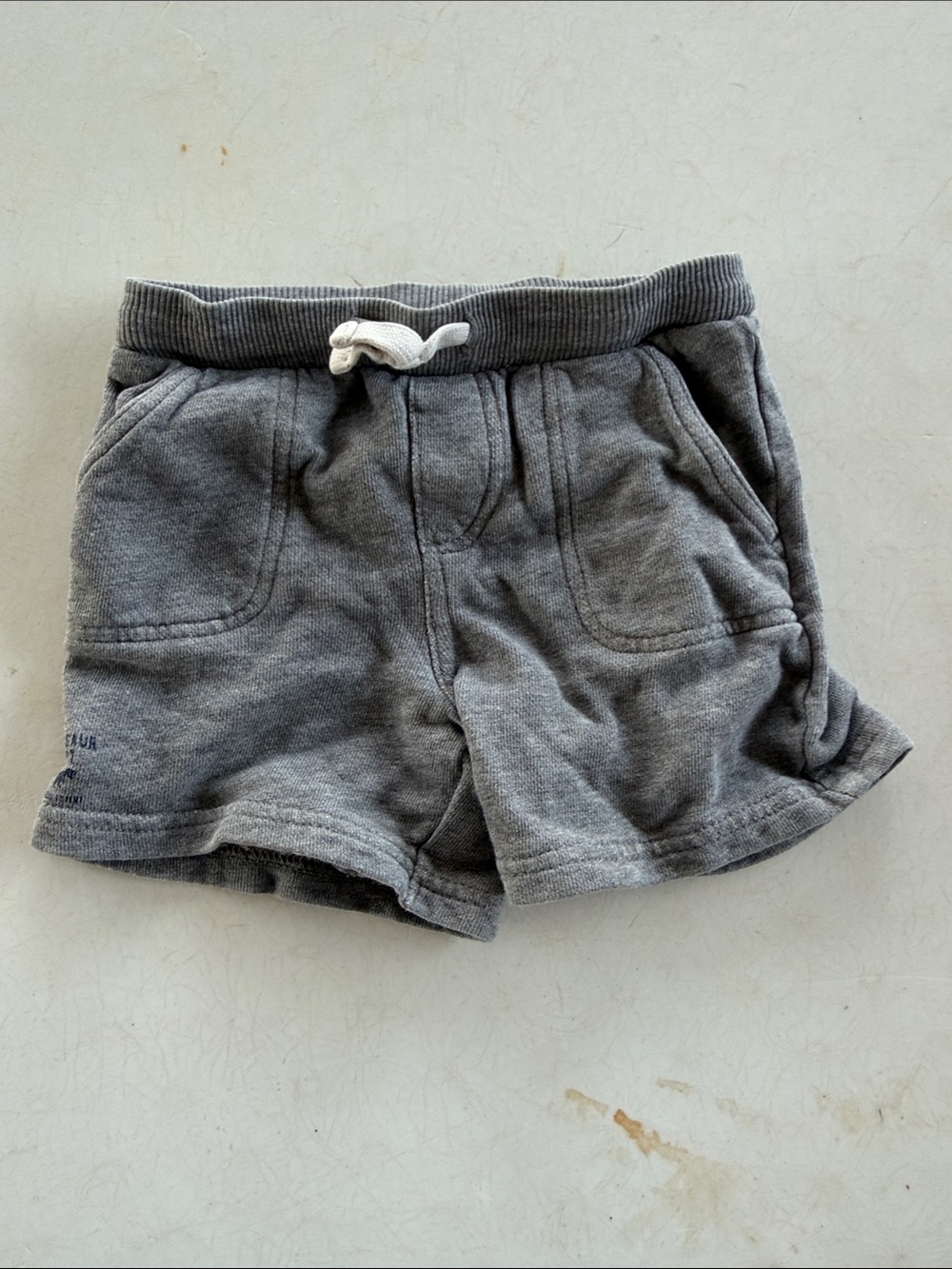 Simple Joys Gray Knit Drawstring Shorts with Front Pockets